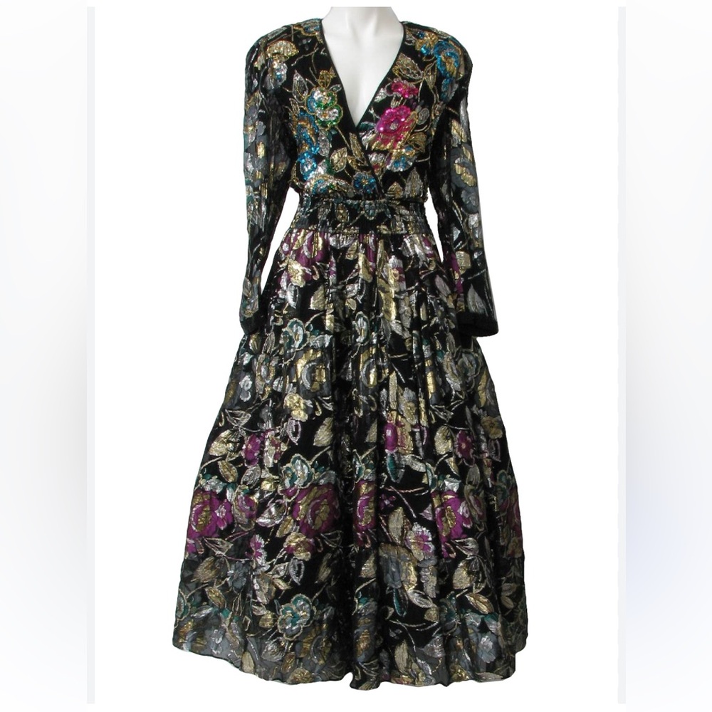 Vintage 1980's Diane Freis 
Cocktail Maxi Dress